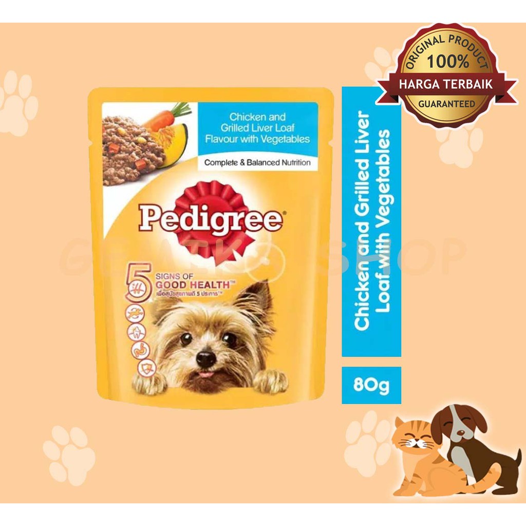 PEDIGREE POUCH CHICKEN GRILLED VEG 80GR - MAKANAN ANJING