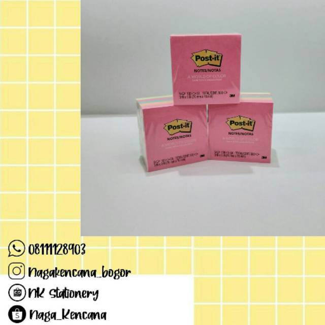 

Post-it / Sticky Note 3M 654 ( 5 color isi 500 lembar )