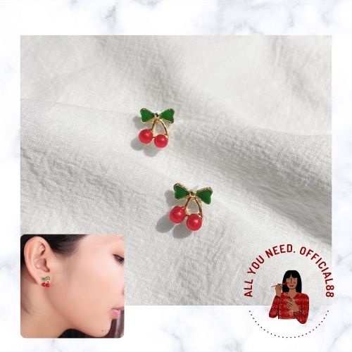 ✿AYN✿  Anting Korea Cantik FA13 CERRY MERAH