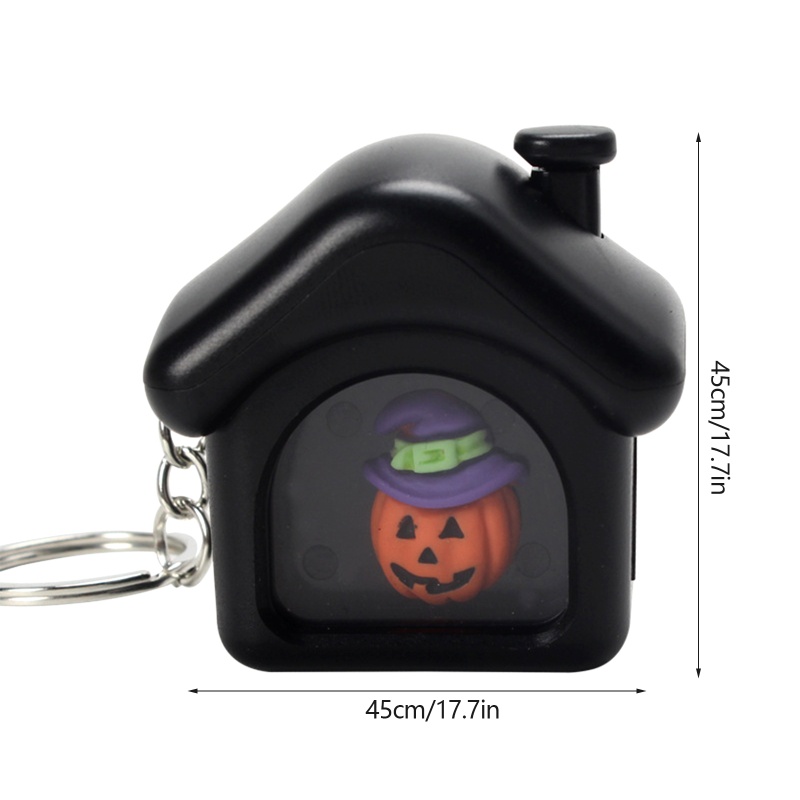 Gantungan Kunci Bentuk Labu Hantu Halloween Dengan Lampu LED Untuk Pria Dan Wanita Charms