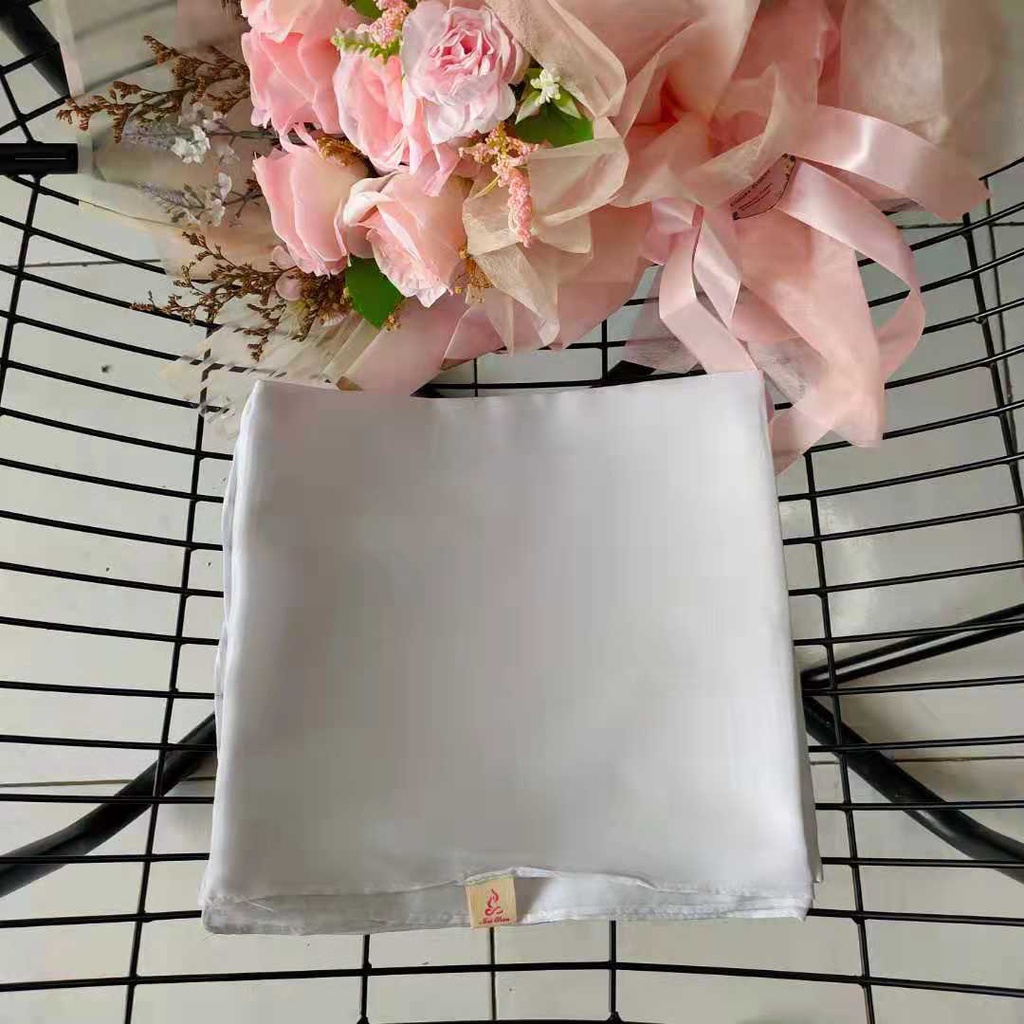 Murah Meichen Kerudung Hijab Paris Polos Segi Empat Jilbab Daily Basic Premium-Putih