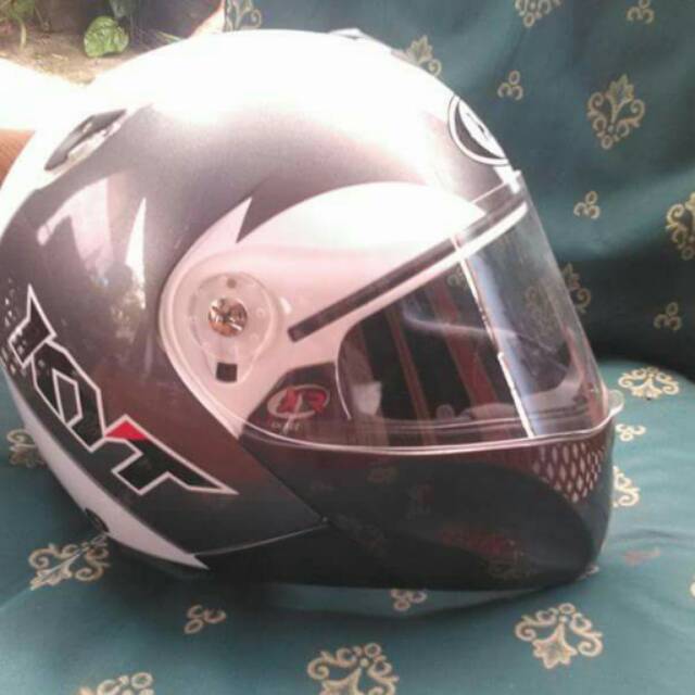 Flat Visor kyt Rocket Custom clear & Light Smoke + lubang TOP