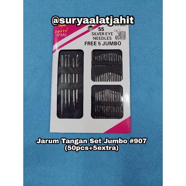 Jarum Tangan Set Jumbo #907 Softy (50pcs+5extra) =rp.9.250/1set