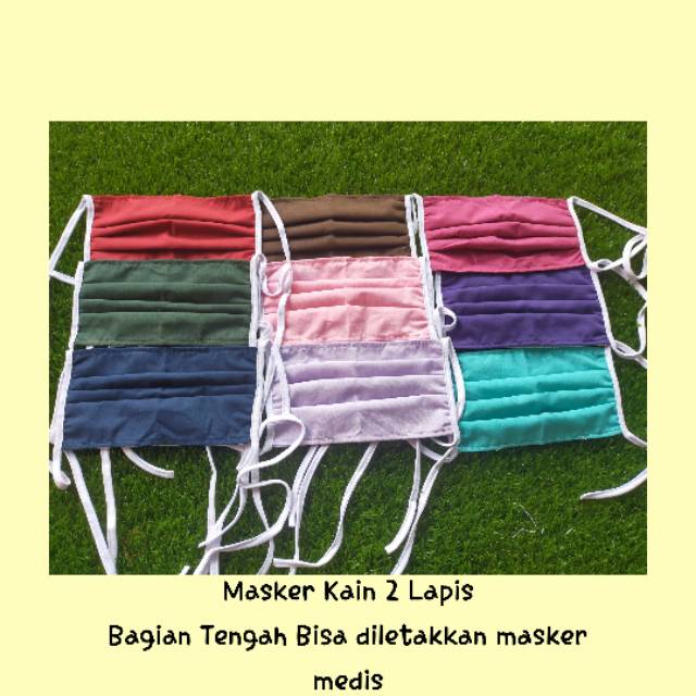 Masker kain 2 lapis