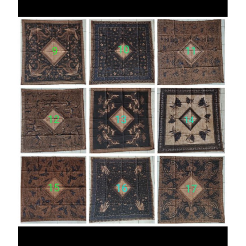 Udeng Jawa Segiempat  Halus Kombinasi Batik Tulis  - Kain Blangkon Halus Kombinasi Batik Tulis