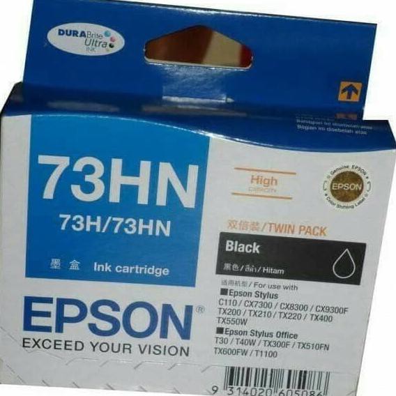 Tinta Epson 73hn Black = TX550W, Office T30, T40W, TX600FW, T1100