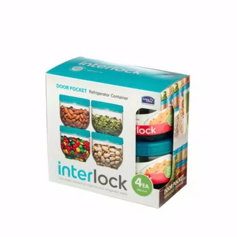 Lock n Lock Interlock Set 4pcs / Toples Wadah Makanan Kecil / Baby Food Container Plastic 500ml