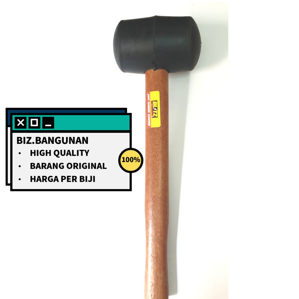 PALU KARET BLITZ 16 OZ GAGANG KAYU - PALU KERAMIK 16OZ