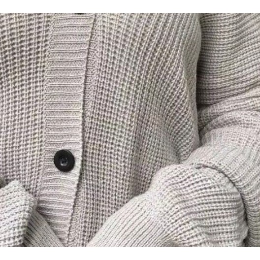 [COD] Nakara Cardigan Rajut Premium Malika Crop Nacara Cardi 3 GATE TEBAL-3 GATE GREY