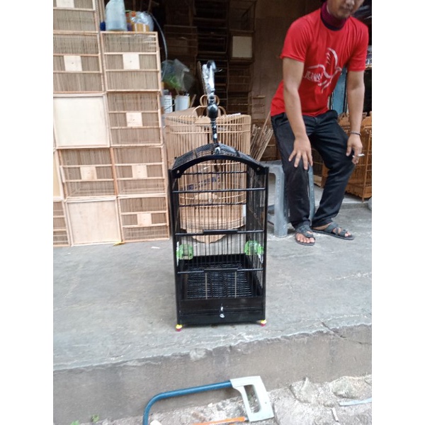sangkar/ kandang kotak oriq No 2 terbaru warna hitam (grab)