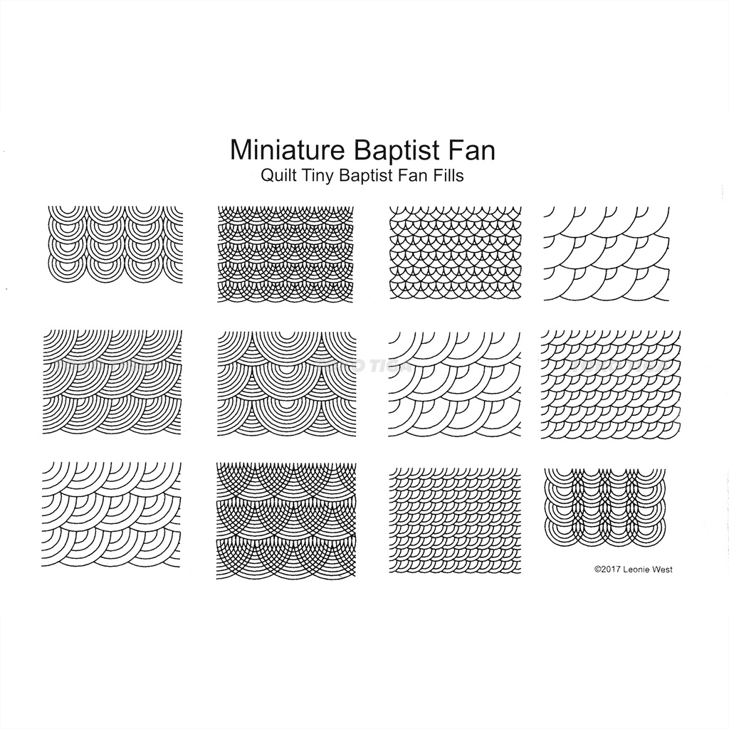 Penggaris Quilting / Template Miniature Baptist Fan Isi 4 Pcs (MBF-04)