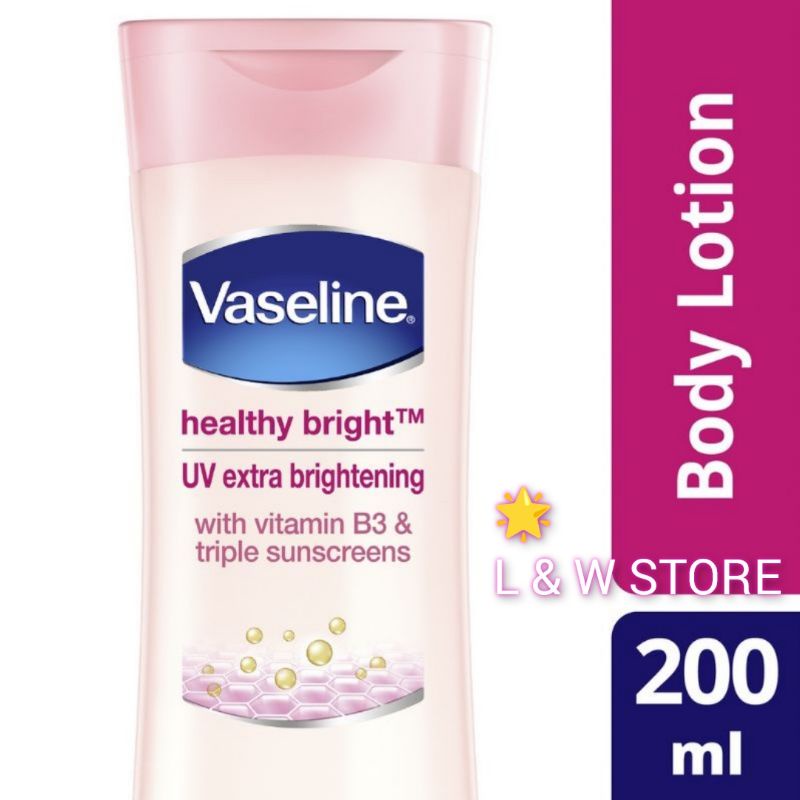 Vaseline Healthy Bright UV Extra Brightening 100ml &amp; 200ml