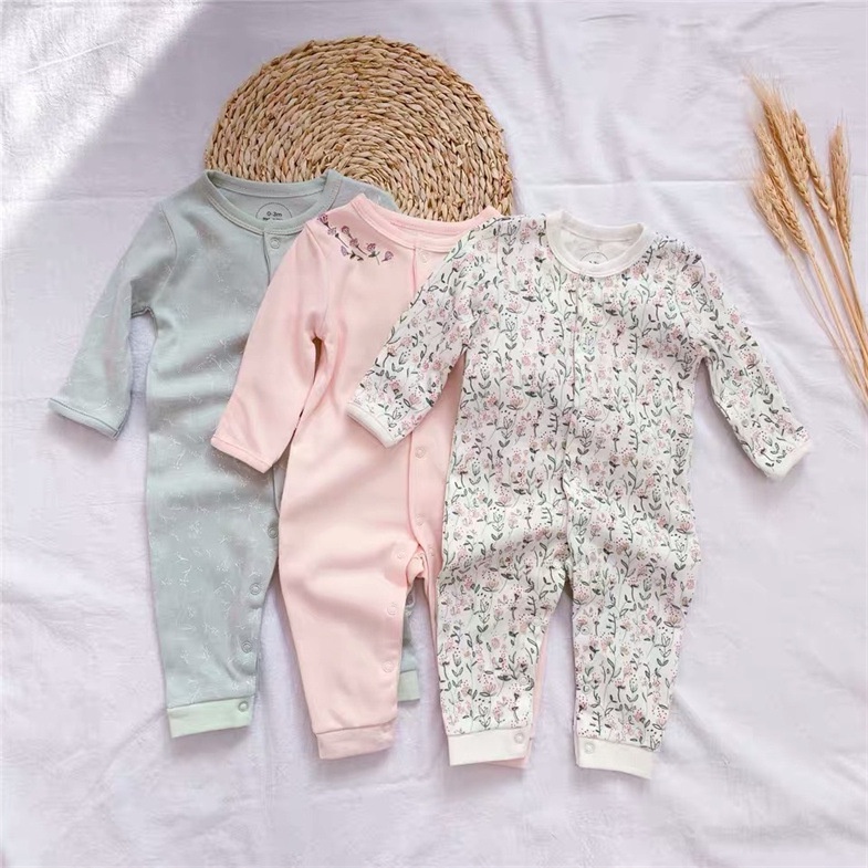 Jumper Bayi 3 in 1 Buka Kaki Baju Bayi Cowok Cewek Baju Lengan Panjang Bayi Impor Sleepsuit Bayi