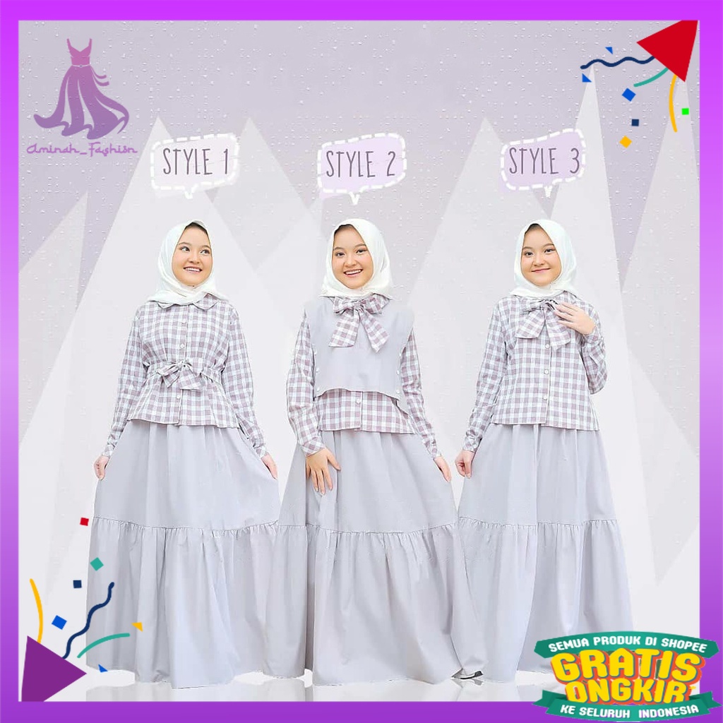 SALE Gamis Anak Muslim Perempuan Remaja Baju Gamis Anak Lebaran 2022 Zenia Katun Toyobo Premium Katu