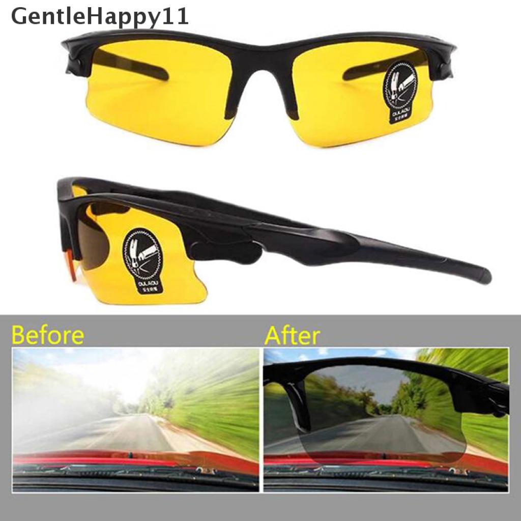 Gentlehappy 1Pc Kacamata Polarized Anti Silau Goggles Glasses Night Vision Kacamata Berkendara