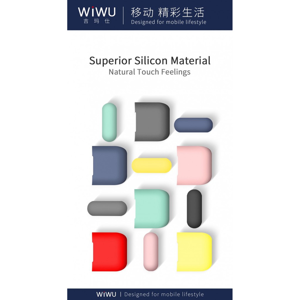 WIWU iGlove Macaron Set 3 in 1 - Soft Silicon Protect Case for AirPds