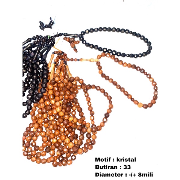 TASBIH 33 KATING / CUTTING KRISTAL KAUKAH