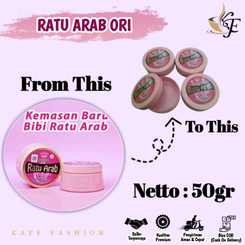 Bibit Pemutih Badan BPOM Ratu Arab Refill isi 50gr / Lotion Pemutih Badan