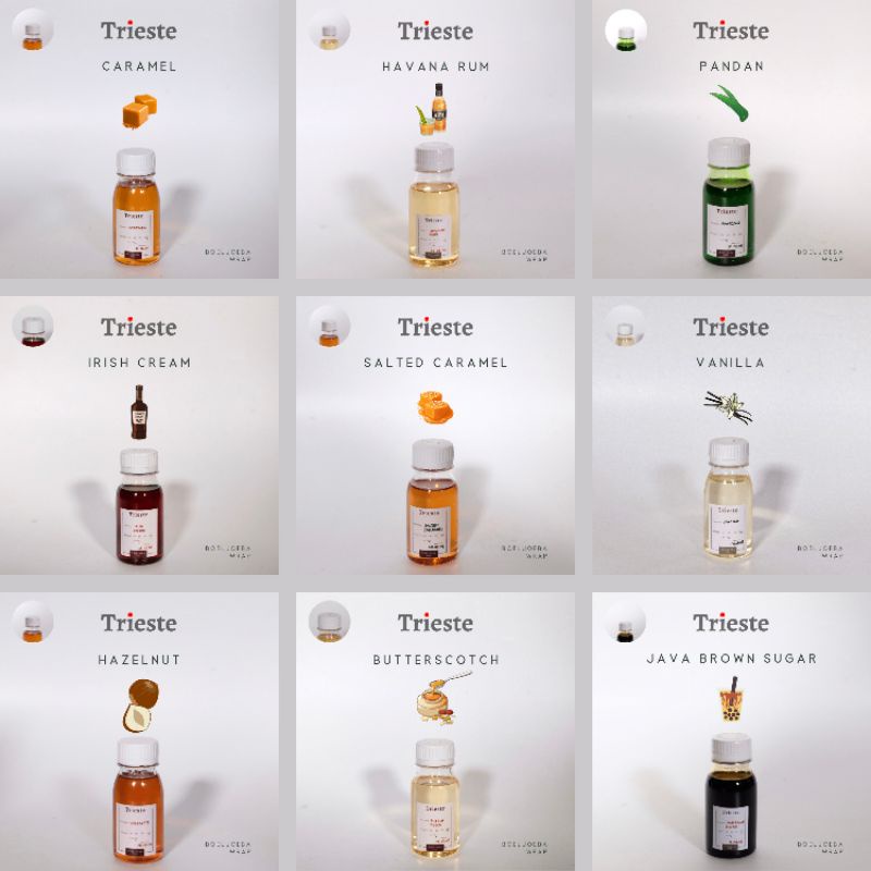 (COD) Trieste All Varian Coffee Syrup Repack [100] g Berkualitas