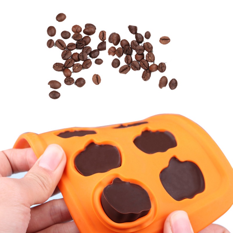 Diy Fondant Permen Cetakan Es Tray Kue Dekorasi Pesta Baking Tools Halloween Labu Berbentuk Tengkorak Cokelat Silikon Cetakan Kue