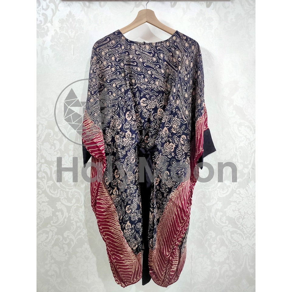 Atasan / kaftan pendek Batik Guzel Navy