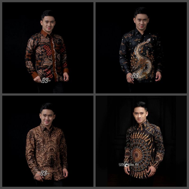 KEMEJA BATIK PRIA LENGAN PANJANG SIZE M L XL XXL