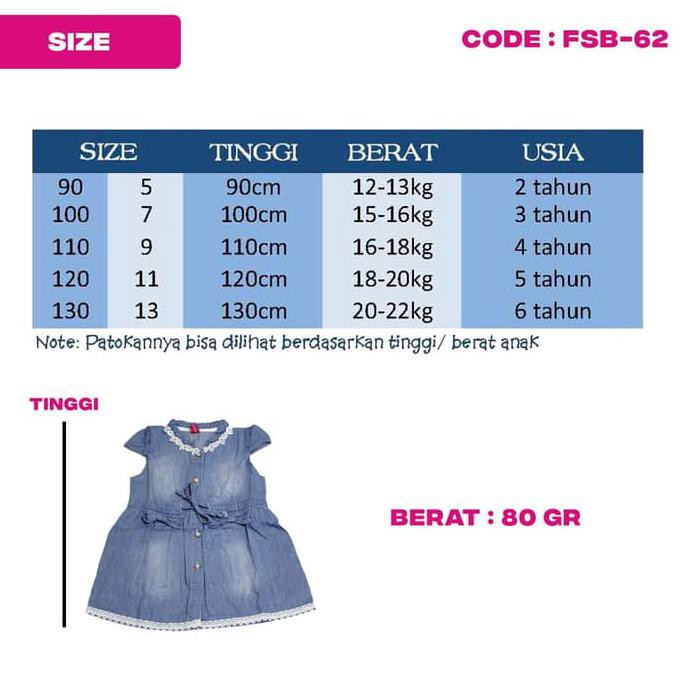 Baju Fashion Dress Anak Perempuan A (Fsb-62)