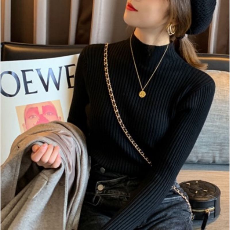 Yansan Switer Rajut / Iner Turtleneck Daisy Rajut Premium