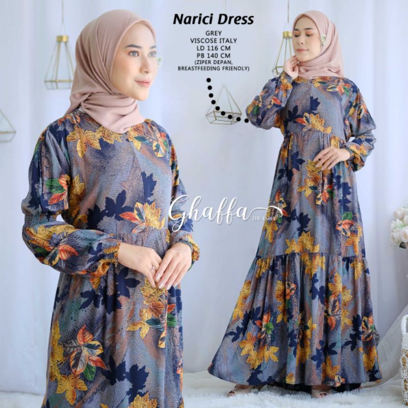 NARICI DRESS BAJU GAMIS WANITA BY GHAFFA THE LABEL