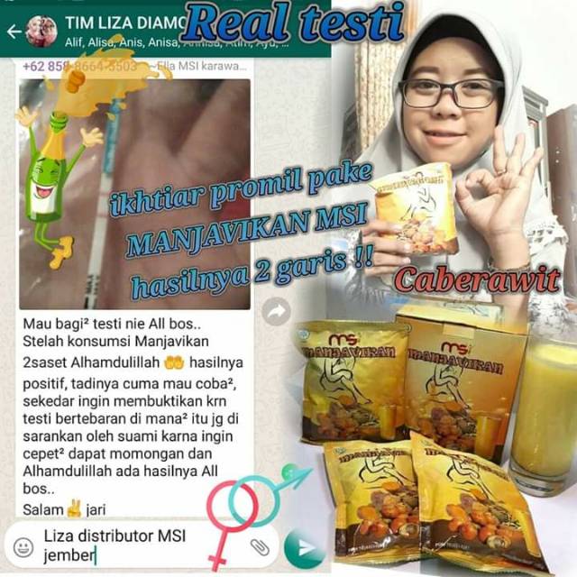 Salam dua garis , hamil ketika ikhtiar minum Manjavikan MSI