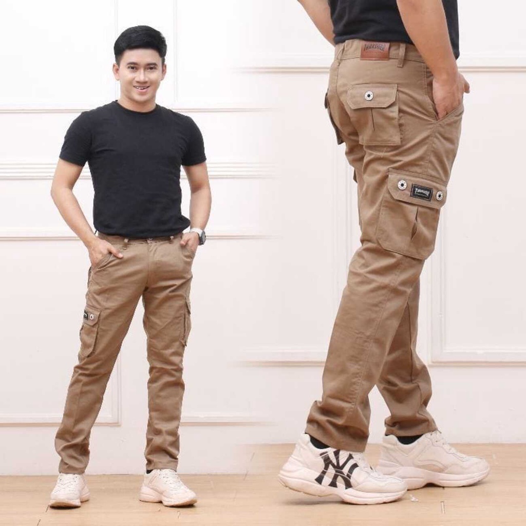 Celana Chargo Panjang Pria Original Jumbo Slimfit Army Laki Laki Murah Loreng Kargo Pant Big Size Dewasa Chargo Hitam Premium Jogger Distro Cowo Jeans Tebal