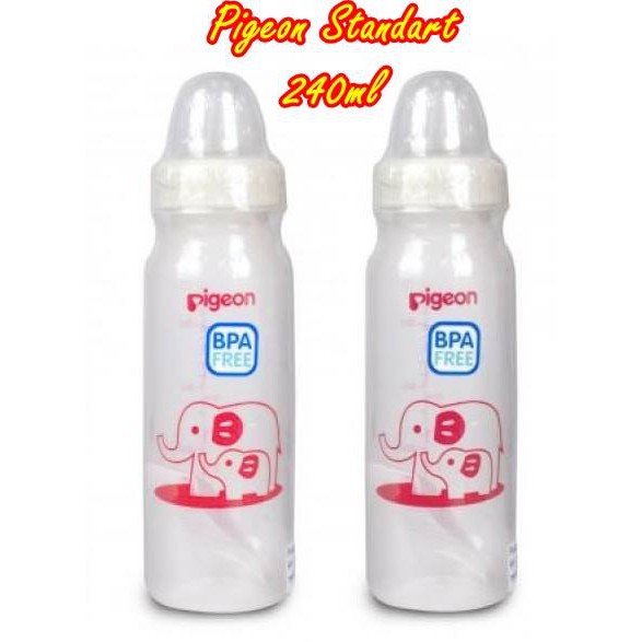 PIGEON STANDART NECK 240ML / BOTOL SUSU BAYI (TANPA DUS)