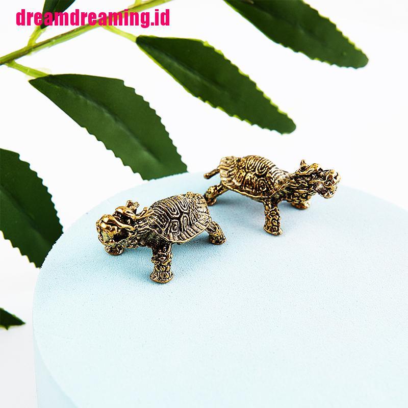 1pc Patung Kurakura Naga Bahan Metal Gaya Retro Untuk Desktop