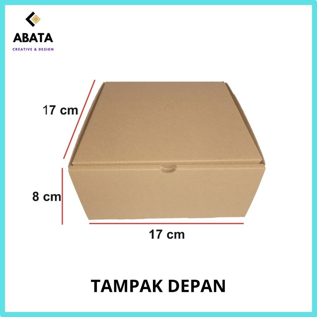 

KARDUS / BOX - 17 x 17 x 8 cm -- DIE CUT DAN EASY USAGE --