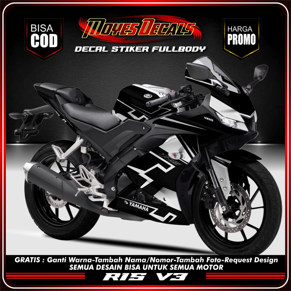 BISA COD Sticker Decal R15 V3 Full Body Decal Sticker Yamaha R15 V3 Striping r15 v3 full body Stiker