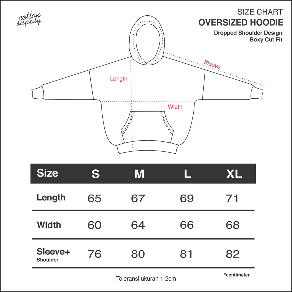 Oversized Boxy Hoodie DARK GREY
