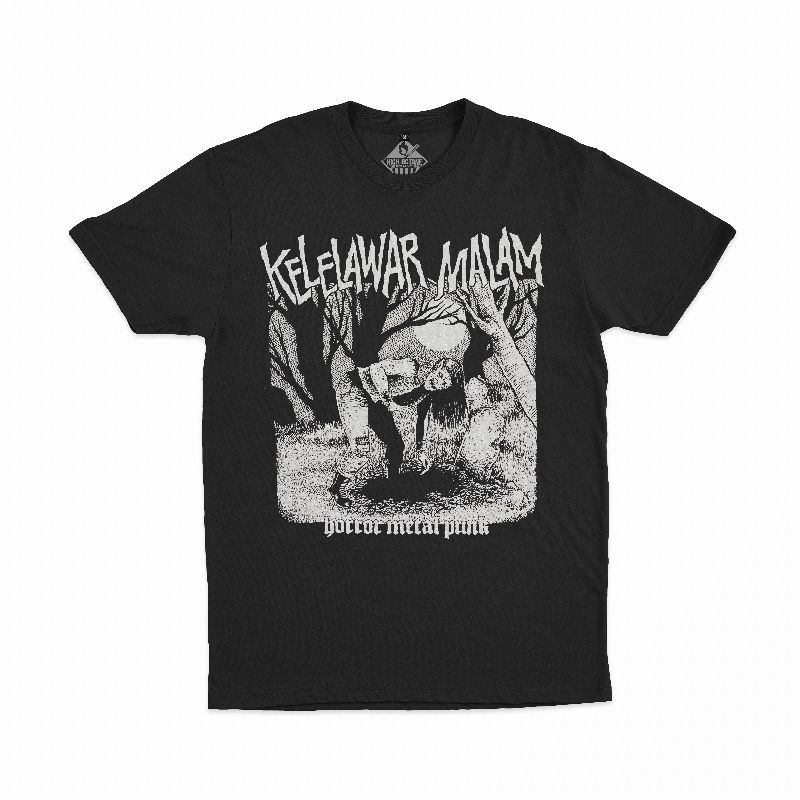 Ready Stock - Tshirt Kelelawar Malam - Horror Metal Punk