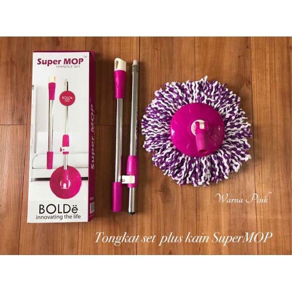 Spare Part Alat Pembersih Lantai Tongkap Set Super MOP Plus Kepala Mop & Refil Pel Ori Original