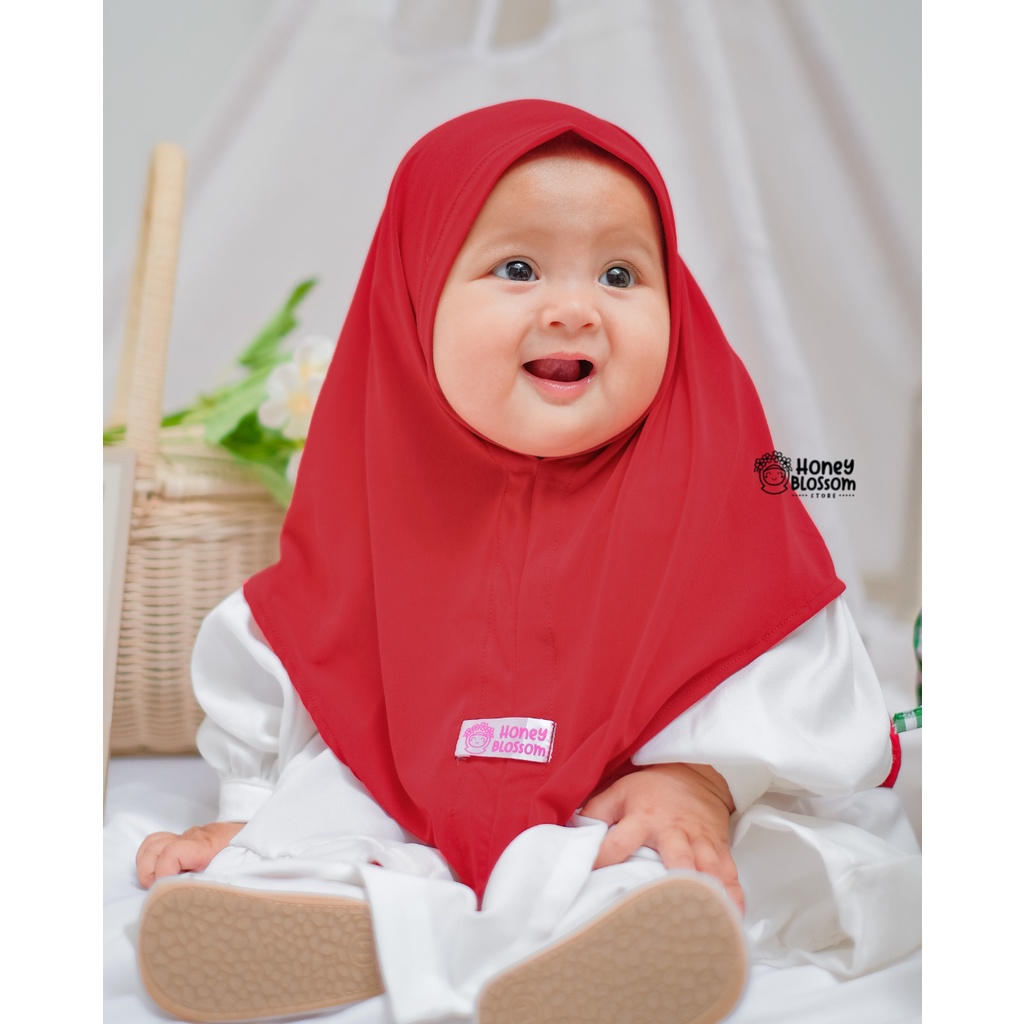 HoneyBlossom - Jilbab Bayi 1 tahun Zara Series / Jilbab Bayi 6 12 Bulan Perempuan