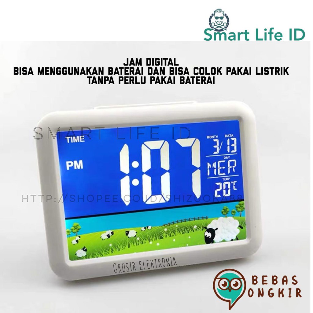 Jam Meja Digital Led Weker / Digital Alarm Clock Dekorasi Rumah Souvenir GH-7002