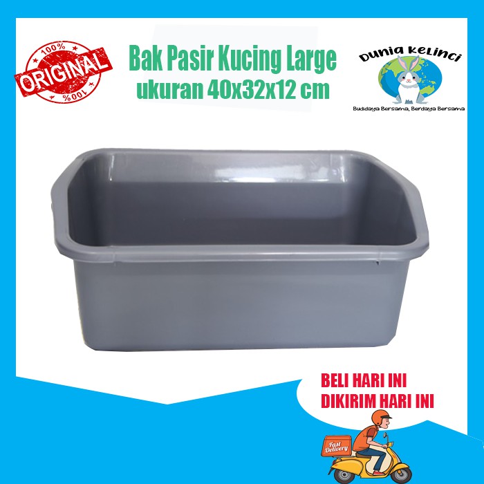 KOTAK BAK PASIR KUCING CAT LITTER BOX LARGE 40X30X12 CM