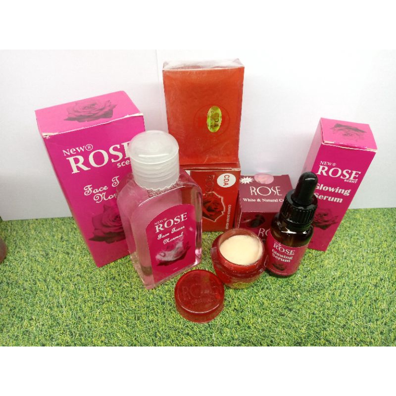 PAKET CREAM ROSE 4in1 ORIGINAL // CREAM + TONER + SERUM + SABUN