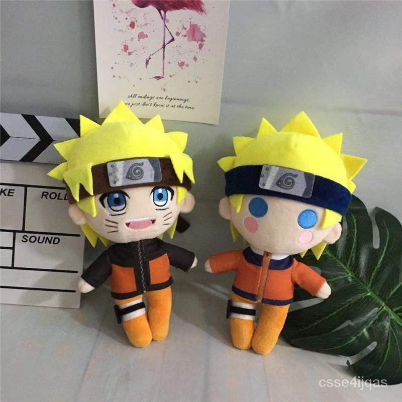 Anime Japanese Ninja Plush Doll Toy Uzumaki Sasuke Kakashi Cute Soft Stuffed Pillow Kids Gift 20cm