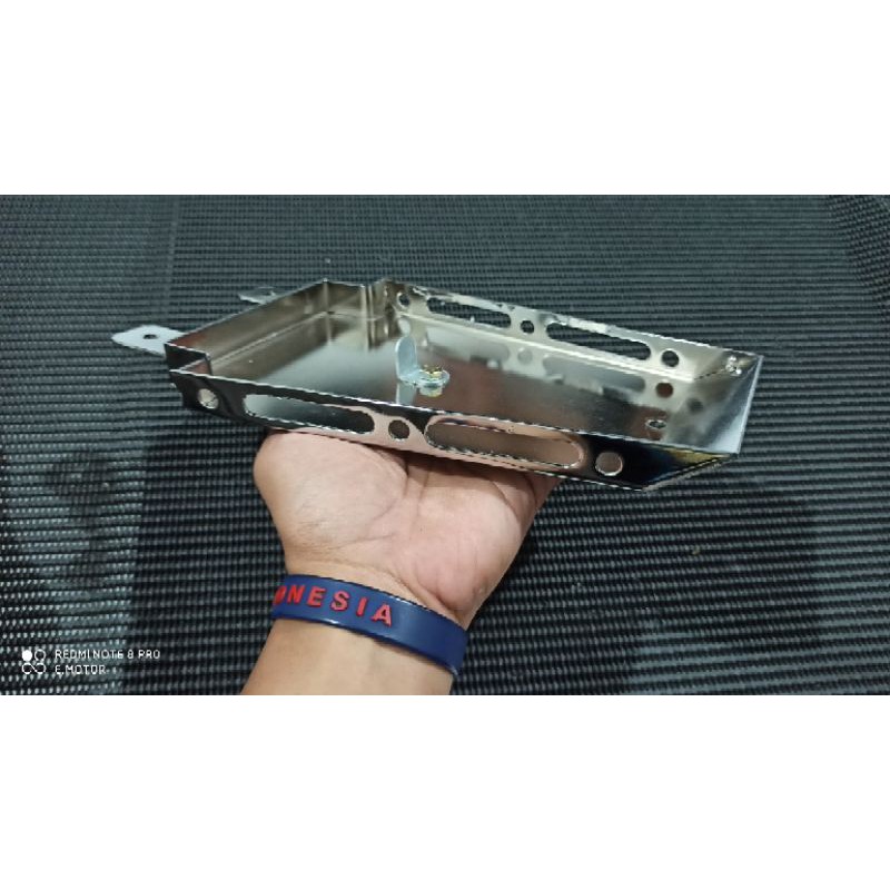 Pangkon dudukan Aki slim CB GL MP stainless