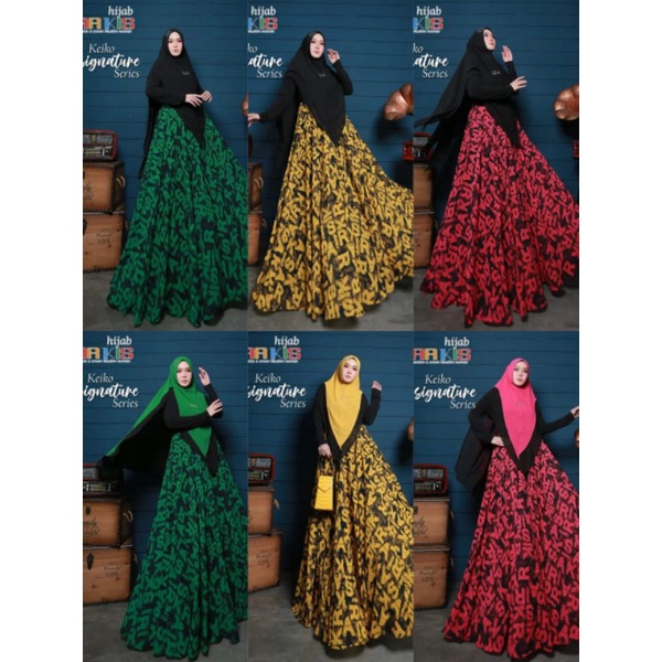 GAMIS SYARI ORIGINAL KEIKO SIGNATURE SERIES ORIGINAL 100% BY SARKIS HIJAB BY SULTAN KHALIS