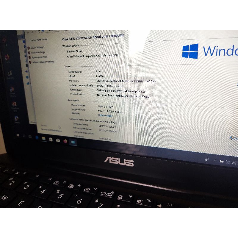 Notebook Asus E202s 128GB SSD  Free Mous