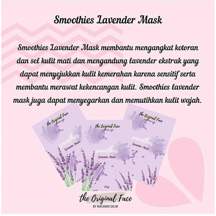 BEST!!! Masker Lavender untuk komedo / masker wajah / masker komedo by NURJANAH SALIM