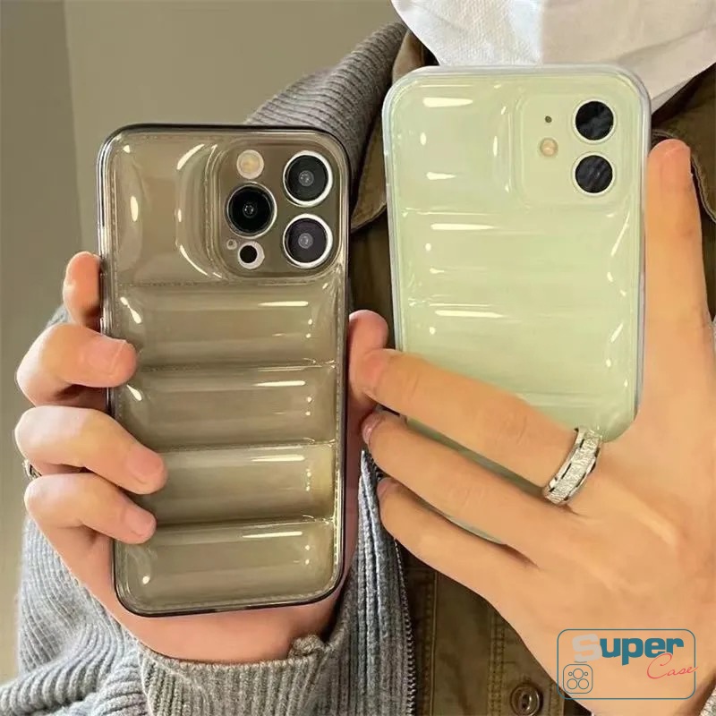 Soft Case Silikon TPU Transparan Desain Jaket Untuk iPhone 13 12 11 Pro Max XR X XS Max 7Plus 8Plus