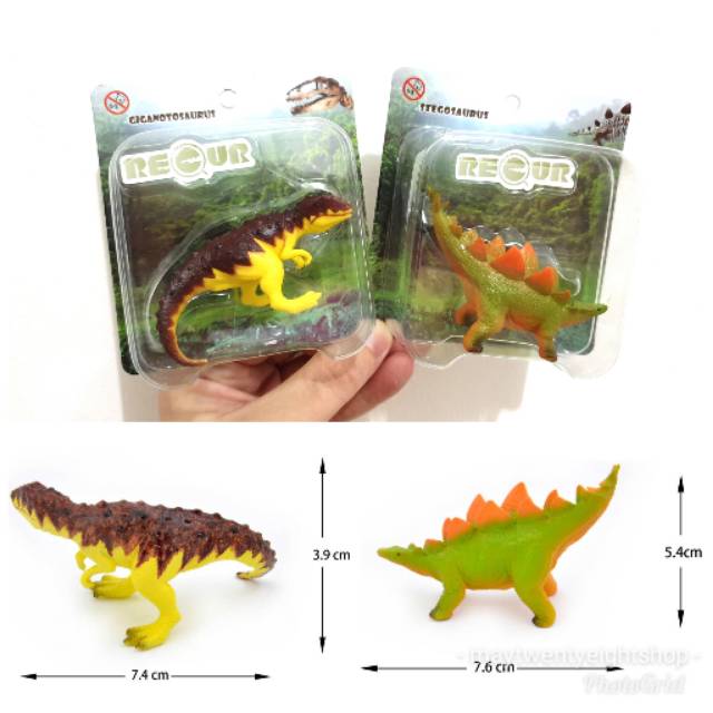 Toys Kingdom Recur Figurine Dinosaurus / Mini Figur Dino Stegosaurus Giganotosaurus