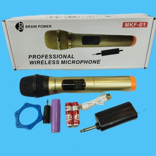 Profesional Wireless Microphone Brain Power MKF-01 / Mic Wireless Single / Mikrofon Wireless Murah BISA COD